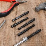 1/4 Impact Socket Adapter Set, 5PCS Black Drill Socket Adapter 1/4 to 1/4 Drive Adapter Kit for Impact Driver Automotive DIY Extension Socket Driver Bits Handle Nut Driver and Drills(1/4 Square Tip)