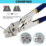 Tivorex Wire Rope Crimping Tool, Swager Tool for Aluminum Crimping Loop Sleeves up to 2.2mm, 1/64in to 3/32in Stainless Steel Cable Crimper for Cable Crimping and Swaging Projects