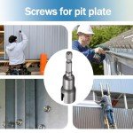 CustomyLife 2pcs Power Wing Nut Driver, Steel Wing Nut Drill Bit Socket Wrench Tool Set, 1/4" Hex Shank for Panel Nuts, Screws Eye, Q-Hanger, C Hook Bolt