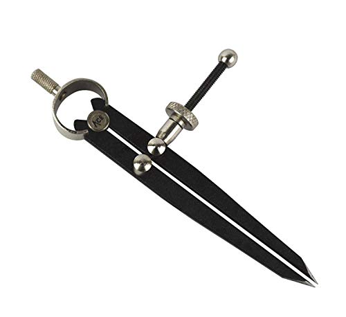4" Long Fine Point Divider Premium Flat Leg Tool Gauge Distant Measuring Compass Design Layout