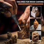 BAIQI Wood Carving Tools,Five or Six Different Drill Bits, DIY Carving Crafts Shape,3mm Shank Diameter,Sturdy Steel Culpture Tools (Wood Engraving Knife)