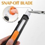 15-Pack Utility Knife, 18mm Retractable Box Cutter for Boxes, Cartons & Cardboard Cutting - Ideal for Home & Office Use