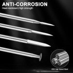 BAIQI Wood Carving Tools,Five or Six Different Drill Bits, DIY Carving Crafts Shape,3mm Shank Diameter,Sturdy Steel Culpture Tools (Wood Engraving Knife)