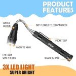 Gifts for Men Stocking Stuffers for Adults Christmas - Magnetic Flashlight Pickup Tool White Elephant Gifts for Adults Gifts for Men Who Have Everything Tools Him Dad Ideas Teens Husband Boyfriend