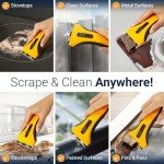 Razor Blade Scraper Tool With 15 Extra Blades - Razor Scraper Tool for Glass, Glass Stove Top Scraper, Scraper Tool Kitchen, Paint Scraper Tool, Glass Scraper, Window Scraper, Scraper For Cleaning