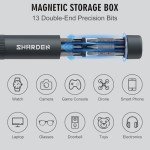 Sharden 27-in-1 Precision Screwdriver Set Multi Bit Small Screwdriver Magnetic Mini Screwdriver Set Pen Style Manual Repair Tool Kit for Eyeglass, Watch, Computer, Jewelers, Laptop, Electronics, Phone