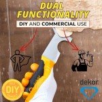 DEKOR Painters Tool - Size 2.56" - German Stainless Steel - Ergonomic and Flexible Caulking Tool and Putty Knife Scraper Tool - Hand Tools for Commercial and DIY Use - Made in Europe - Soft Grip