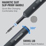 Sharden 27-in-1 Precision Screwdriver Set Multi Bit Small Screwdriver Magnetic Mini Screwdriver Set Pen Style Manual Repair Tool Kit for Eyeglass, Watch, Computer, Jewelers, Laptop, Electronics, Phone
