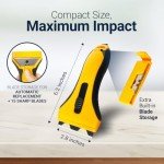 Razor Blade Scraper Tool With 15 Extra Blades - Razor Scraper Tool for Glass, Glass Stove Top Scraper, Scraper Tool Kitchen, Paint Scraper Tool, Glass Scraper, Window Scraper, Scraper For Cleaning