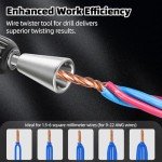 MXCOIRTP Wire Twister Tool for Drill, 2024 Upgrades Drill Wire Twister Connector, Wire Nut Twister for Drill 6mm Hex Shank Profession Electricians Tool for Electrical Power Drill, 2pcs