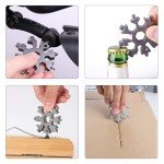 LOPLANE 25-in-1 Small Precision Screwdriver Set, Magnetic Repair Tool Kit for Laptop, Xbox, Macbook, iPhone, Watch, Glasses, 18-in-1 Snowflake Multi Tool with Bottle Opener, Stocking Stuffers for Men