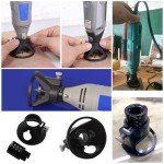 TorSor 2 Pack Rotary Tool Guide Router Attachement Locator Positioner with Depth Gauge for Cutting Carving Engraving Grinding Milling Cutter Electric Drill Bits Routering Tool Project Woodworking