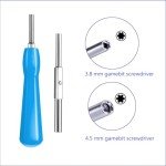 EXSEK Gamebit Screwdriver Kit Tri-Wing Screwdriver 3.8mm 4.5mm Gamebit Screwdrivers Gameboy Screwdriver Security Bit For SNES NES N64 GameCube Sega Game Cartridge Console Repair Tool