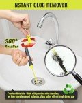 35Inch Drain Clog Remover Tool, Drain Snake Hair Remover with Rotating Handle, Hair Catcher Drain Auger Cleaner Tool & Plumbing Snake, Hair Cleaning Tool Can Use On Most Drains, Sink Snake(6PCS)