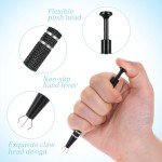 Thinp 4 Pcs Piercing Ball Grabber Tool,4-Claw Piercing Ball Screw On Tool Jewelry Grabber Tool Piercing Tools for Changing Jewelry Jeweler's Pick Up Tool for IC Chip Electronic Components Small Parts