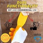 DEKOR Plastic Putty Knife Set - 4 pieces - Paint Scraper Tool Set - Durable Drywall Knife - Flexible Plastic Scraper Tool - Easy-to-Clean Paint Stripper for DIY and Professional Use - Made in Europe