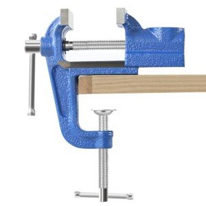 COGNATIVE Mini Table Clamp, 2" blue, Small Bench Vise, Upgraded cast steel manufacturing Jewelers Hobby Clamps Craft Repair Tool Portable Work Bench Vise (Mini)