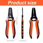 Multifunctional Wire Stripper Tool, 7.1 Inch Wire Crimping Tool Electrical Wire Crimper Wire Cutter Tool Wire Twister Stripping Cutter Wire Cable Pliers for Home Construction DIY Crafts Electricians