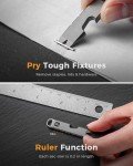 FEGVE Titanium Mini Pry Bar Tool, Pocket Pry Bar, Prybar EDC Tool-Bottle Opener Function