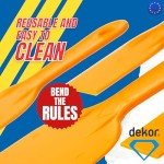 DEKOR Plastic Putty Knife Set - 4 pieces - Paint Scraper Tool Set - Durable Drywall Knife - Flexible Plastic Scraper Tool - Easy-to-Clean Paint Stripper for DIY and Professional Use - Made in Europe