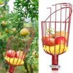 Fruit Picker Basket Head, Fruit Picker Tool, Fruit Harvesting Attachment for Harvesting Fruit, Fruit Tree Grabber Tool with Foam Cushion for Gathering Orange, Lemon, Pear, Not Include Pole