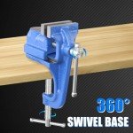 COGNATIVE Mini Table Clamp, 2" blue, Small Bench Vise, Upgraded cast steel manufacturing Jewelers Hobby Clamps Craft Repair Tool Portable Work Bench Vise (Mini)