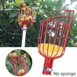 Fruit Picker Basket Head, Fruit Picker Tool, Fruit Harvesting Attachment for Harvesting Fruit, Fruit Tree Grabber Tool with Foam Cushion for Gathering Orange, Lemon, Pear, Not Include Pole