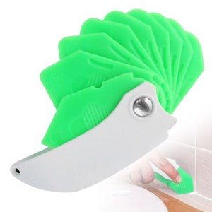 9 in 1 Caulking Tool, Upgraded Silicone Seam Tool, Caulk Remover Tool, Portable Folding Scraper Grout Removal Tool Caulk Smoothing Tool (green)
