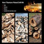 Firewood Log Splitter, Easy Log Splitting Drill Bits Heavy Duty Electric Drills Screw Cone Driver Tools Split Wood with 3 Screw for Hand Drill Stick Hex+Square+Round(32mm/1.26inch),Glod