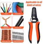 Multifunctional Wire Stripper Tool, 7.1 Inch Wire Crimping Tool Electrical Wire Crimper Wire Cutter Tool Wire Twister Stripping Cutter Wire Cable Pliers for Home Construction DIY Crafts Electricians