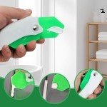 9 in 1 Caulking Tool, Upgraded Silicone Seam Tool, Caulk Remover Tool, Portable Folding Scraper Grout Removal Tool Caulk Smoothing Tool (green)