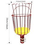 Fruit Picker Basket Head, Fruit Picker Tool, Fruit Harvesting Attachment for Harvesting Fruit, Fruit Tree Grabber Tool with Foam Cushion for Gathering Orange, Lemon, Pear, Not Include Pole