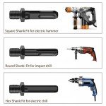 Firewood Log Splitter, Easy Log Splitting Drill Bits Heavy Duty Electric Drills Screw Cone Driver Tools Split Wood with 3 Screw for Hand Drill Stick Hex+Square+Round(32mm/1.26inch),Glod