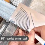 LIVREO Adjustable Angle & Arc Marking Tool - Dual-Purpose Metal Scriber for Square & Round Pipes, Ideal for Metalworking, Welding, Engineering, and Construction (Small Size 20-65)