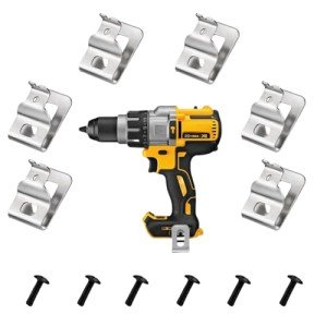 N268241 N086039 （6pack）Stainless Steel Drill Tool Clips Hook Kit with Screws Compatible with Dewalt 20V Power Tools for DCD980, DCD985, DCD980L2, DCD985L2