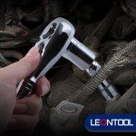 LEONTOOL 3Pcs Universal Joint Socket Set 1/4" 3/8" 1/2" Drive Swivel Socket Set Impact Universal Joint Socket Adapter Set, CR-V Steel, 360 Degree Rotation, for Automobile and Wrench Socket Maintenance