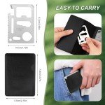Survival Credit Card Multitool, 11 in 1 Beer Opener Survival Card Tool,Wallet Multitools Card Perfect for Fathers Men Gadgets Stocking Stuffers for Men (12 PCS) (Silvery)