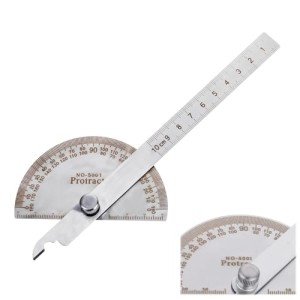 Angle Protractor, Stainless Steel Angle Ruler, 0-180 Degrees Angle Finder Tool Angle Measuring Tool, Woodworking Ruler Craftsman Angle Measure Tool