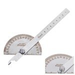 Angle Protractor, Stainless Steel Angle Ruler, 0-180 Degrees Angle Finder Tool Angle Measuring Tool, Woodworking Ruler Craftsman Angle Measure Tool