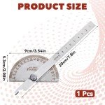 Angle Protractor, Stainless Steel Angle Ruler, 0-180 Degrees Angle Finder Tool Angle Measuring Tool, Woodworking Ruler Craftsman Angle Measure Tool