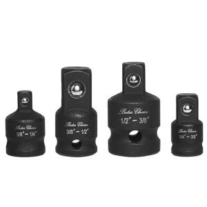 Bates- Impact Socket Adapter and Reducer Set, 4 pcs, 1/2", 1/4", 3/8", Impact Socket Adapter Set, Impact Adapter Set, 1/2 to 3/8 Socket Adapter, 3/8 to 1/2 Socket Adapter, 3/8 to 1/4 Socket Adapter