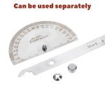 Angle Protractor, Stainless Steel Angle Ruler, 0-180 Degrees Angle Finder Tool Angle Measuring Tool, Woodworking Ruler Craftsman Angle Measure Tool