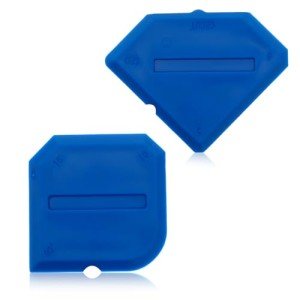 JJUNW 2PCS Caulk Tool Kit, Reuse Silicone Sealant Grout Finishing Tool Caulking Guns Accessories Caulking Removal Tool for Kitchen Bathroom Floor Sealant Sealing(Blue)