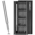 NMUCI Small Precision Screwdriver Set 24-in-1,Magnetic mini multi-function repair tool kit kit for cell phone camera laptop watch apple and other electronic products repair tools Steel screwdrive