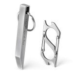 Keychain Pry Bar, gliship EDC Pry Bar with Carabiner, Heavy Duty Keychain Prybar Tool Mini Stainless Steel Multi Tool Everyday Carry for Men Women Minimalist Tool Opening Boxes, Turning Screws