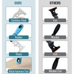 Bates- Paint Scraper, 13 in 1, Painters Tool, Rubber Handle, Paint Scrapers for Wood with Metal Hammer End, Painters Tool, Painters Knife, Paint Scraper for Painting, Putty Knife, Metal Scraper