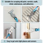 Bates- Paint Scraper, 13 in 1, Painters Tool, Rubber Handle, Paint Scrapers for Wood with Metal Hammer End, Painters Tool, Painters Knife, Paint Scraper for Painting, Putty Knife, Metal Scraper