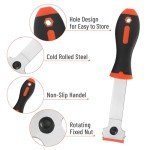 Bates- Long Handle Razor Blade Scraper, Razor Scraper with Extra 10 Metal & 10 Plastic Blades, Razor Scraper, Window Scraper, Scraper Tool, Glass Scraper, Scraper Blades, Blade Scraper