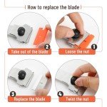 Bates- Long Handle Razor Blade Scraper, Razor Scraper with Extra 10 Metal & 10 Plastic Blades, Razor Scraper, Window Scraper, Scraper Tool, Glass Scraper, Scraper Blades, Blade Scraper