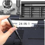 NMUCI Small Precision Screwdriver Set 24-in-1,Magnetic mini multi-function repair tool kit kit for cell phone camera laptop watch apple and other electronic products repair tools Steel screwdrive